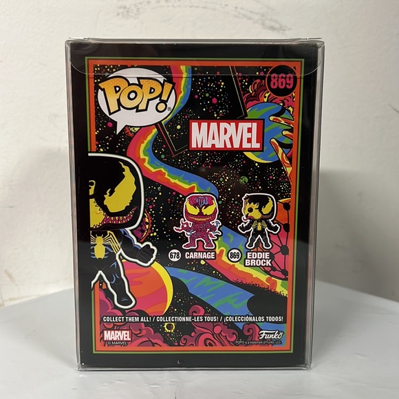 Funko Pop! Marvel Eddie Brock Venom Black Light Target Exclusive Figure #869 - Picture 6 of 7